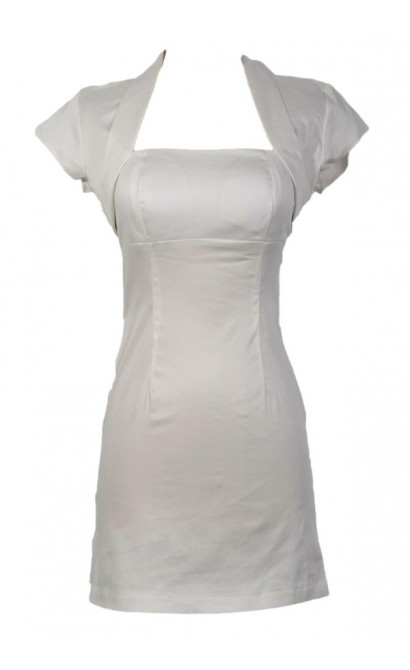 Lindsey Pencil Dress in White